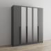 Шкаф пятистворчатый "Мадрид" 2 м с зеркалом